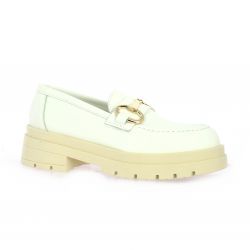 Pao Mocassins cuir blanc