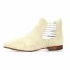 Reqins Boots cuir velours taupe/argent