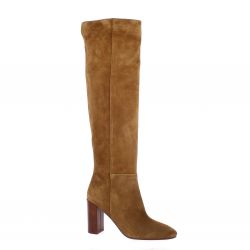 Fremilu Bottes cuir velours cognac
