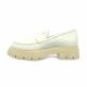 Pao Mocassins cuir blanc