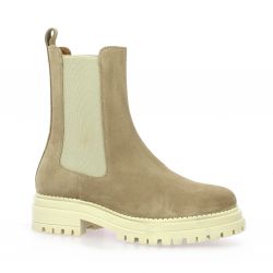 Impact Boots cuir velours taupe