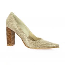 Vidi studio Escarpins cuir serpent beige