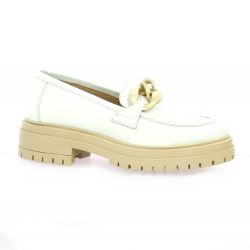 Sweet lemon Mocassins cuir nubuck blanc