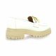 Sweet lemon Mocassins cuir nubuck blanc