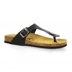 K. daques Nu pieds cuir noir