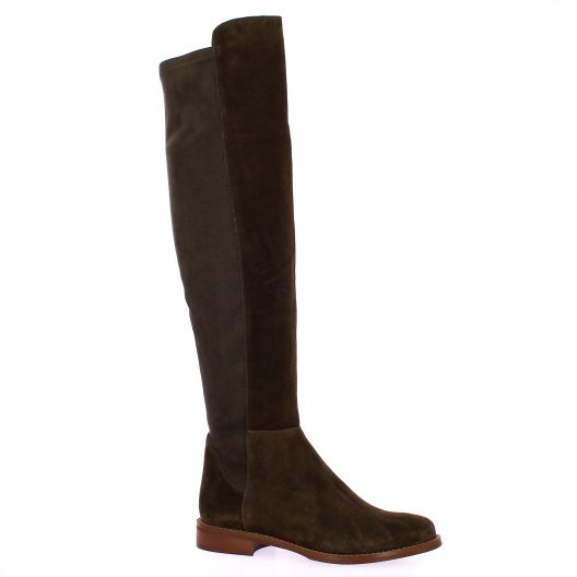 Pao Bottes cuir velours marron