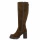 Spaziozero Bottes cuir velours marron