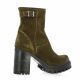 Spaziozero Boots cuir velours kaki