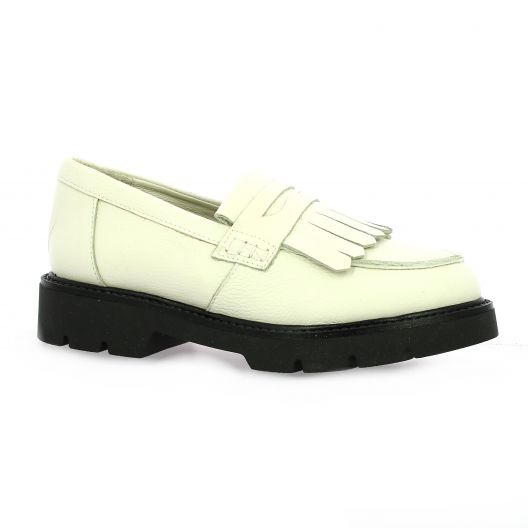 Reqins Mocassins cuir blanc