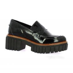 Reqins Mocassins cuir vernis noir