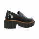 Reqins Mocassins cuir vernis noir