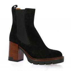 Paoyama Boots cuir velours noir