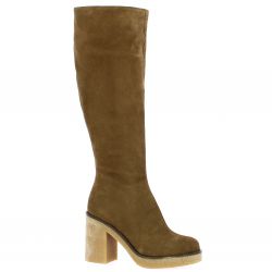 Paoyama Bottes cuir velours cognac