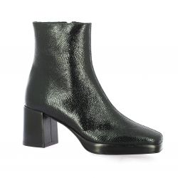 Fremilu Boots cuir python noir