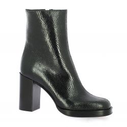 Fremilu Boots cuir python noir