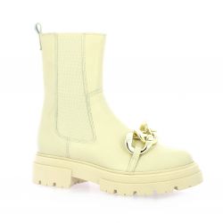 Pao Boots cuir beige