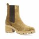 Pao Boots cuir velours camel