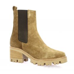 Pao Boots cuir velours camel
