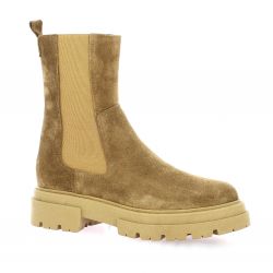 Pao Boots cuir velours camel