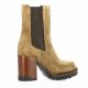 Pao Boots cuir velours camel