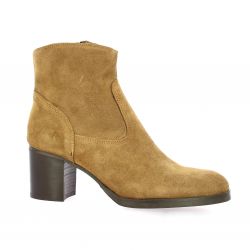 Spaziozero Boots cuir velours cognac