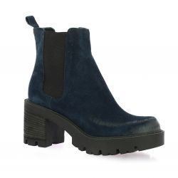 Spaziozero Boots cuir velours marine