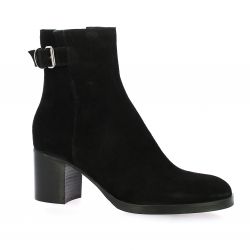 Spaziozero Boots cuir velours noir