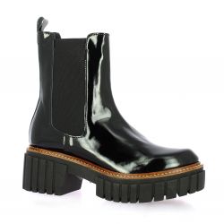 Reqins Boots cuir vernis noir