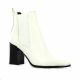 Pao Boots cuir croco blanc