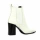 Pao Boots cuir croco blanc