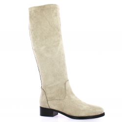 Exit Boots cuir velours taupe