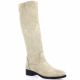 Exit Boots cuir velours taupe