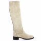 Exit Boots cuir velours taupe