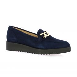 Vidi studio Mocassins cuir velours marine