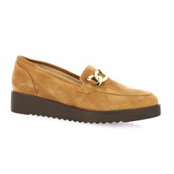 Vidi studio Mocassins cuir velours cognac