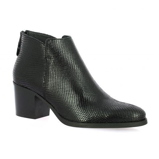 Vidi studio Boots cuir serpent noir