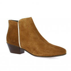 Impact Boots cuir velours cognac