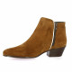 Impact Boots cuir velours cognac