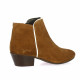 Impact Boots cuir velours cognac