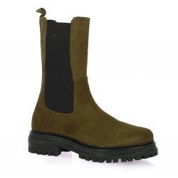 Impact Boots cuir velours kaki