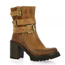 Pao Boots cuir nubuck cognac