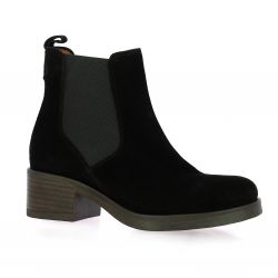 Exit Boots cuir velours noir