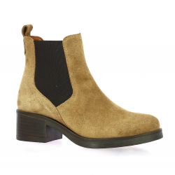 Exit Boots cuir velours cognac