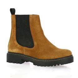 Exit Boots cuir velours cognac