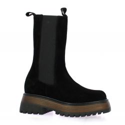 Life Boots cuir velours noir