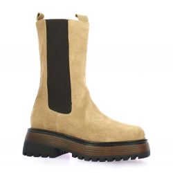 Life Boots cuir velours taupe