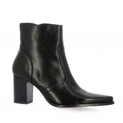 Vidi studio Boots cuir serpent noir