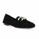 Reqins Mocassins cuir velours noir