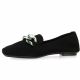 Reqins Mocassins cuir velours noir