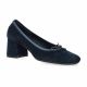 Reqins Ballerines cuir velours marine